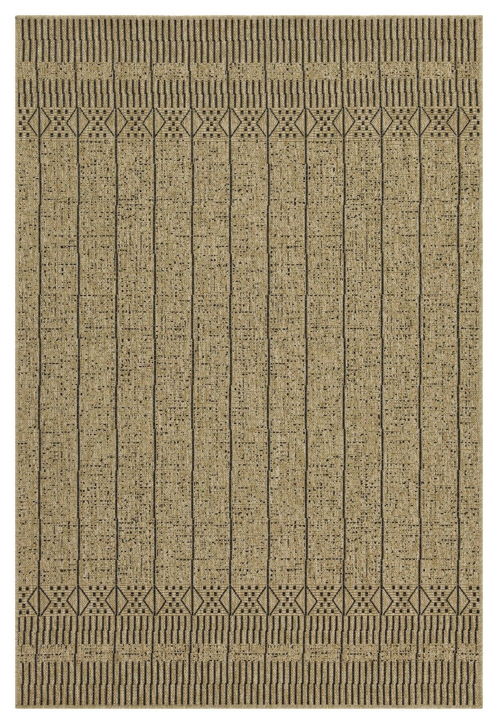 Earth - 5'3" X 7'3" Indoor, Outdoor Area Rug - Jute / Black