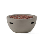 27' Bowl Shaped MGO 40,000 BTU Propane Fire Pit, Light Grey (Tank Cover not Included)