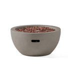 27' Bowl Shaped MGO 40,000 BTU Propane Fire Pit, Light Grey (Tank Cover not Included)