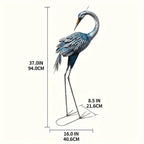 Modern Blue Heron Garden Statue for Outdoor & Patio Decor