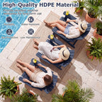 Adirondack Chairs Set of 2 HDPE with Cup Holders