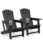 Adirondack Chairs Set of 2 HDPE with Cup Holders