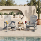 Adirondack Chairs Set of 2 HDPE with Cup Holders