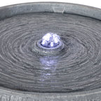Resin Bubbler Fountain Outdoor Rippled Drum
