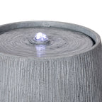 Resin Bubbler Fountain Outdoor Rippled Drum