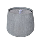 Resin Bubbler Fountain Outdoor Rippled Drum