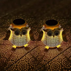 Solar Garden Hanging Light Owl Pattern
